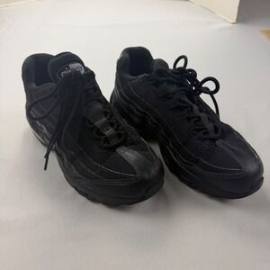 Nike Air Max 95 Sneakers Kids 5Y Black Purple Stitch DH4053-008 Low Top Shoes